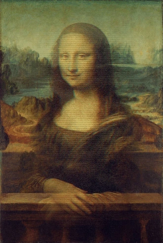 mona lisa — animated signal loss artwork