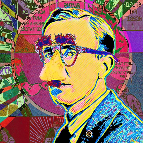 Tolkien 59: Novelty glasses with bushy eyebrows and a large false nose