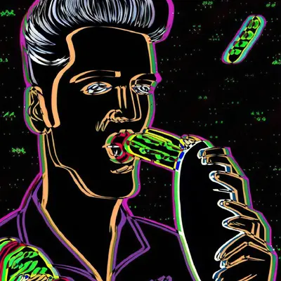 Layered Pink Elvis remix
