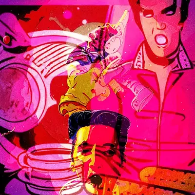 Layered Pink Elvis remix