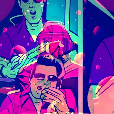 Layered Pink Elvis remix