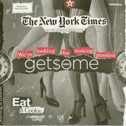 Newspaper collage, January 16th, 2008