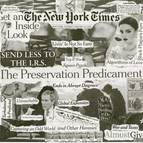 Newspaper collage, January 29th, 2008