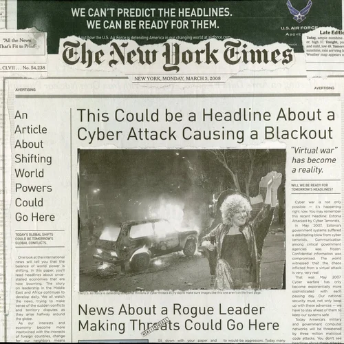 Newspaper collage, March 3rd, 2008