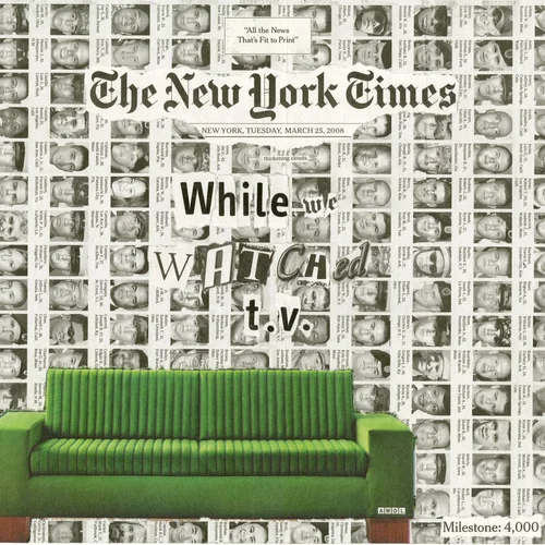 Newspaper collage, March 25th, 2008