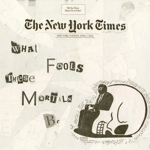 Newspaper collage, April 1st, 2008