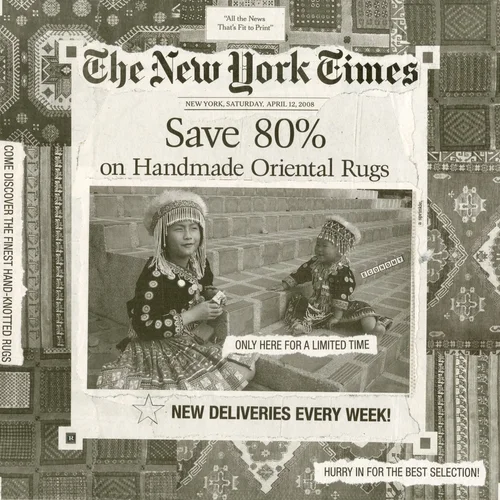 Newspaper collage, April 12th, 2008