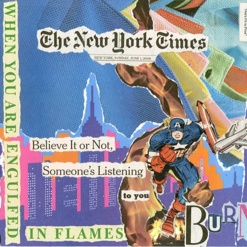Newspaper collage, June 1st, 2008